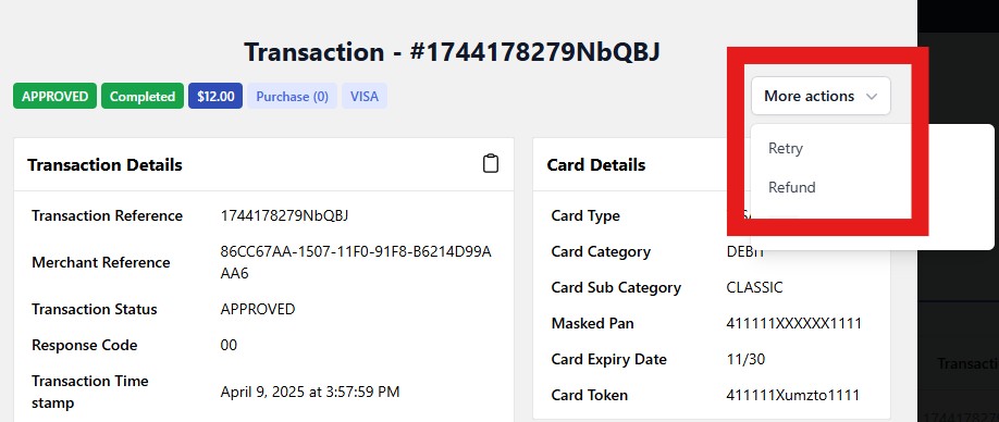 3. Click Refund